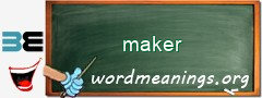 WordMeaning blackboard for maker